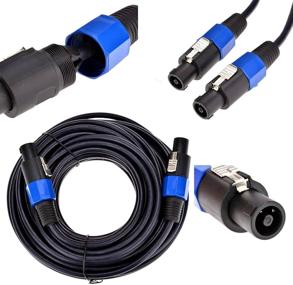 [4269] Buerotika Professional Speakon to Speakon Cable 3M – Pure Sound & High Transfer Speed (Multiple Lengths) | 52161
