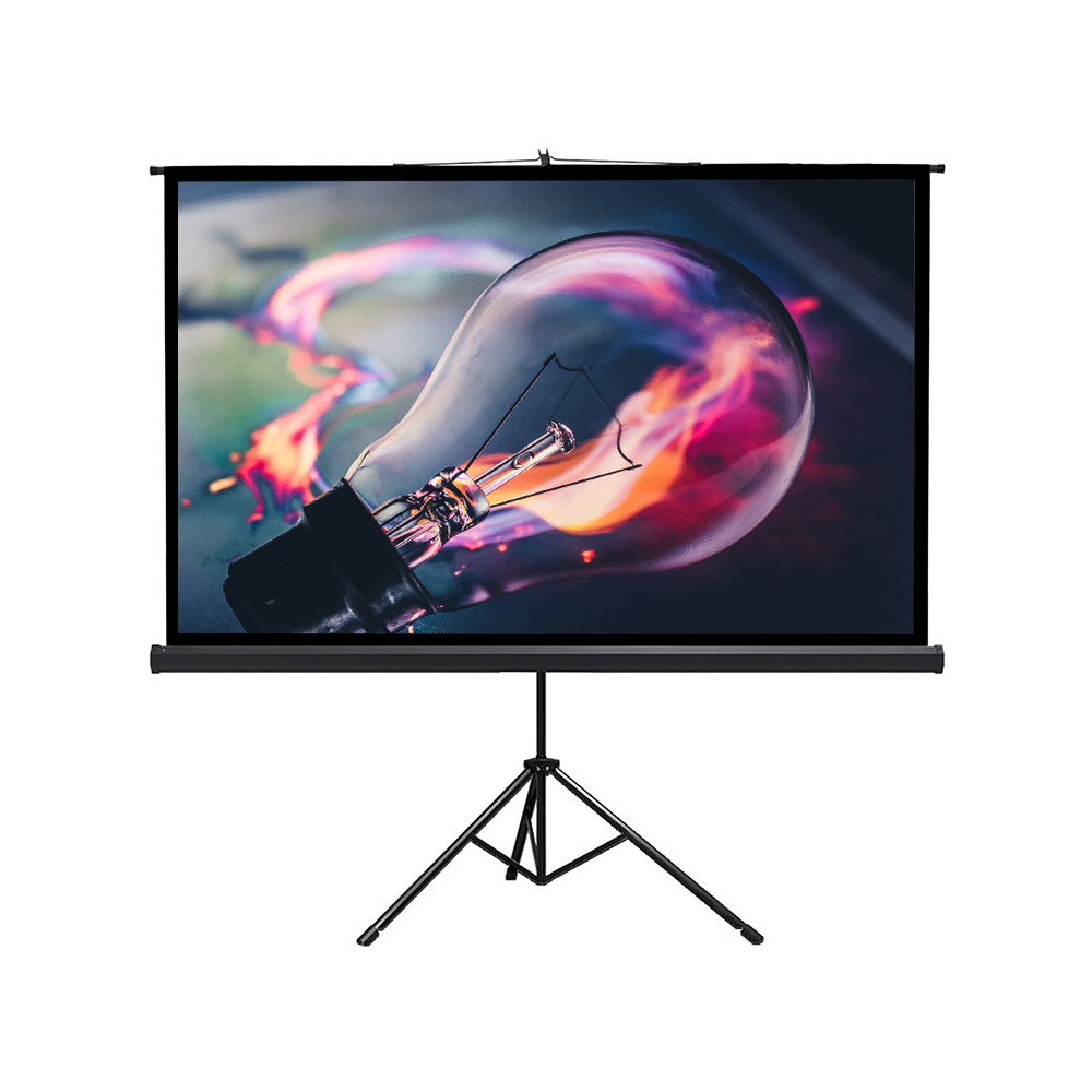 [4509] Buerotika Tripod Projection Screen – Matte White, 240cm × 240cm | BW18-T240