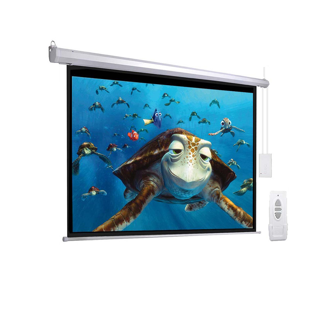 Buerotika Electric Projection Screen – RF Remote, Matte White, 300cm × 300cm | BW24-E300