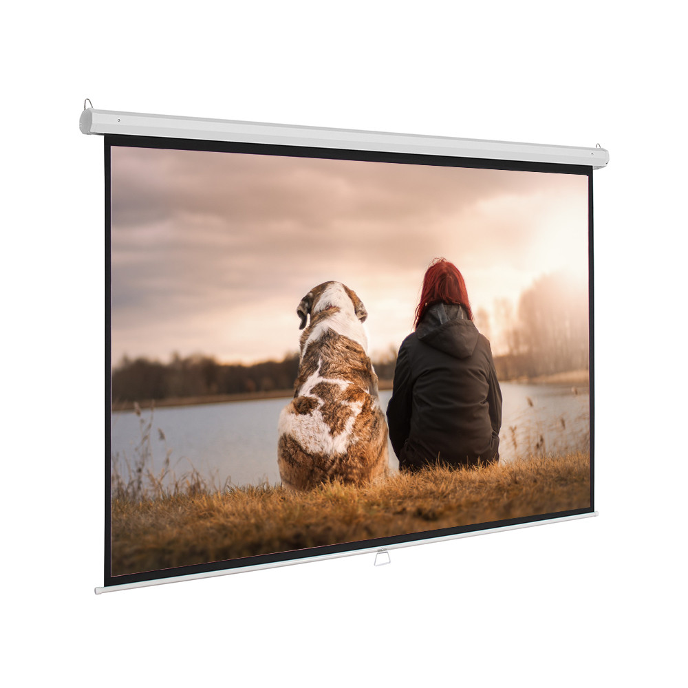 [4508] Buerotika Manual Projection Screen – Matte White, 240cm × 240cm | BW18-M240