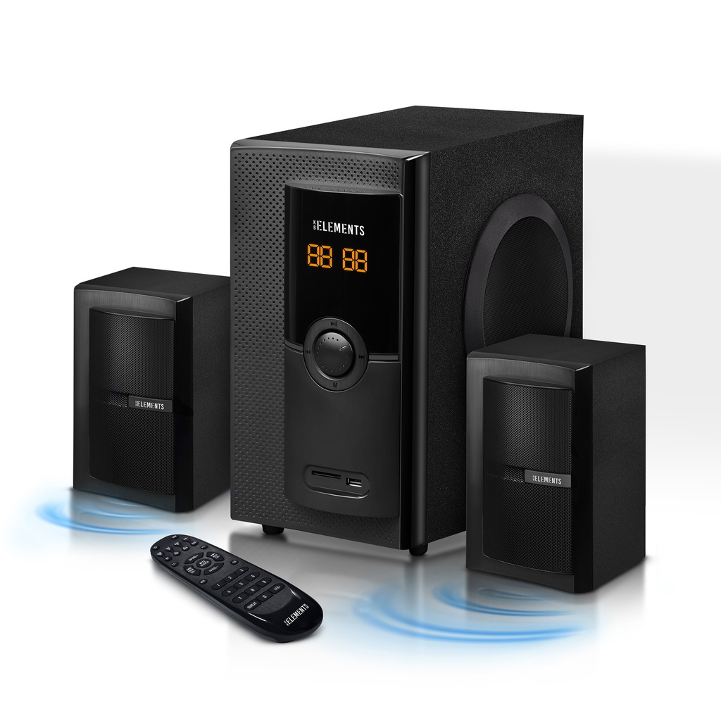 [1234] KB Elements 2.1 Multimedia Speaker System – 65W RMS, Bluetooth, FM Radio – EA24S